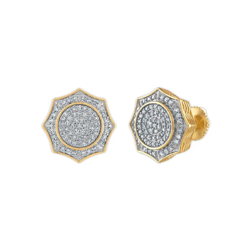 1/2 CTW Diamond Fashion Stud Earrings in 10KT Yellow Gold