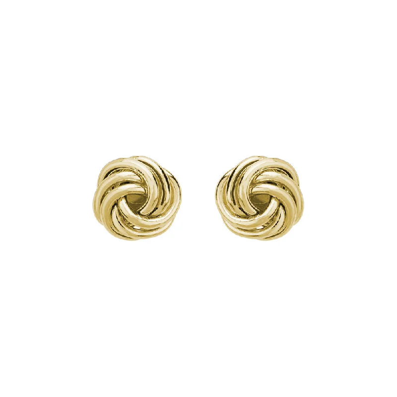 14K Yellow Gold 8.5mm Love Knot Stud Earrings