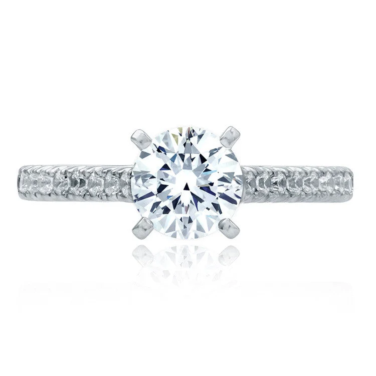 A.JAFFE Cathedral Four Prong Engagement Ring MES830/125