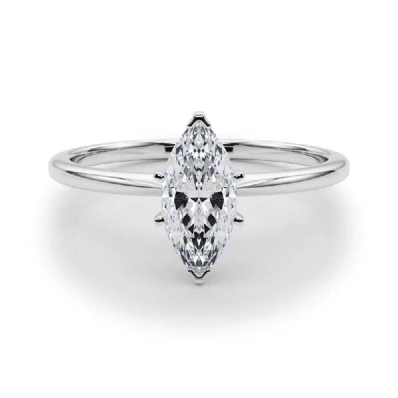 Angelica Marquise Diamond Solitaire Engagement Ring