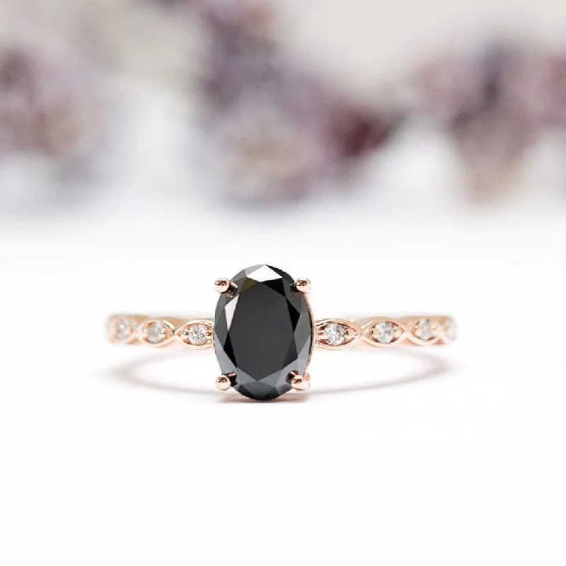 Black Diamond Engagement Ring