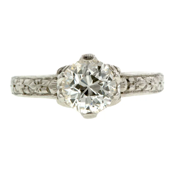 Flower Engagement Ring, Circular Brilliant 0.99ct.- Heirloom by Doyle & Doyle