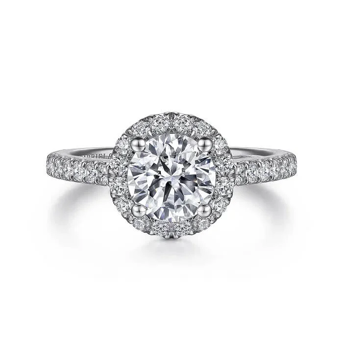 Gabriel & Co. Round Halo Diamond Engagement Ring ER7259W44JJ