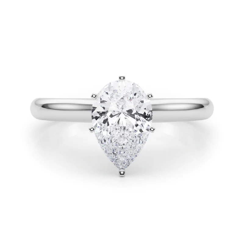 Isabella Pear Diamond Solitaire Engagement Ring