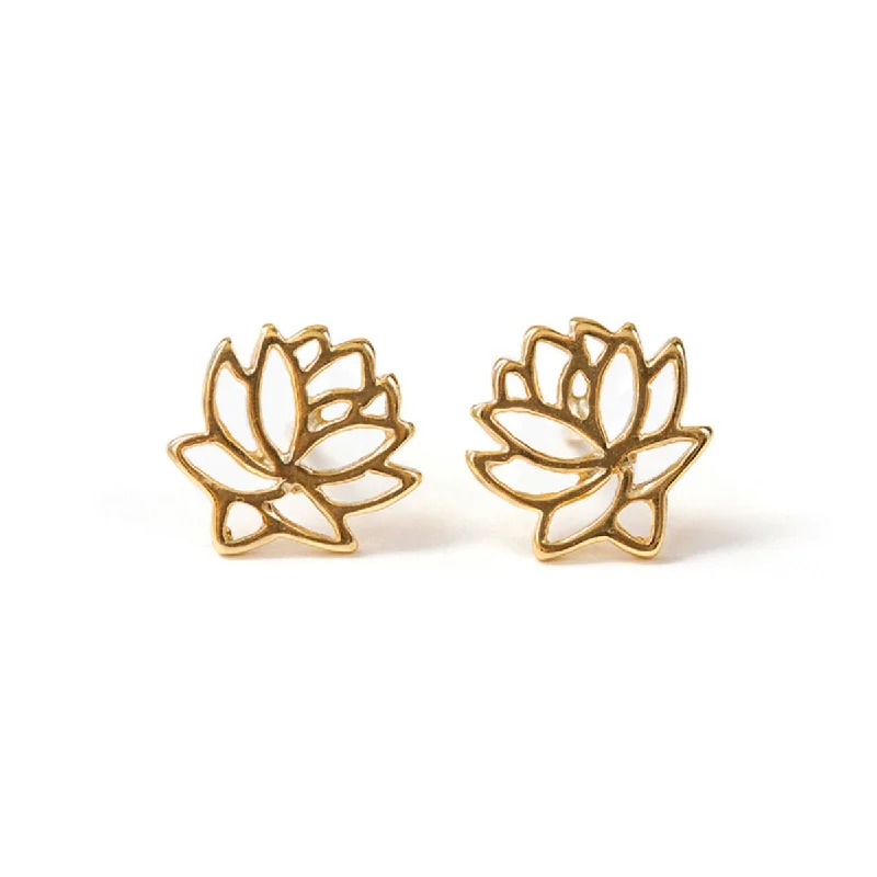 Lotus Flower Stud Earrings