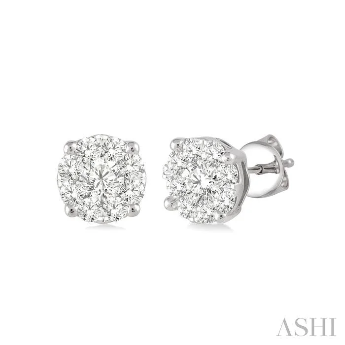 ROUND SHAPE LOVEBRIGHT ESSENTIAL DIAMOND STUD EARRINGS