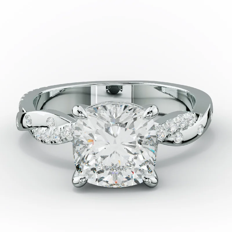 Mia Cushion Cut Diamond Engagement Ring