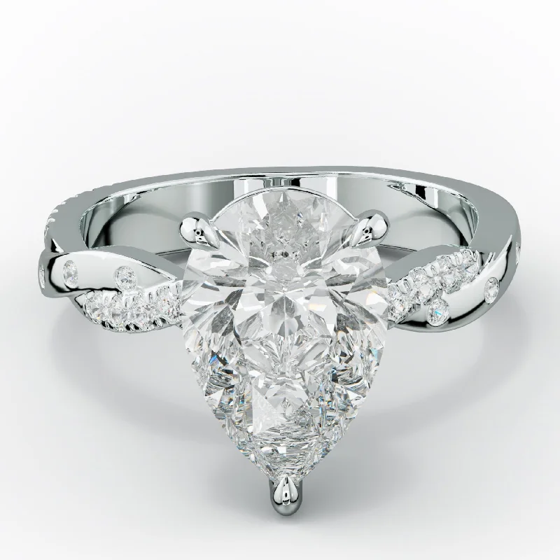 Mia Pear Shape Diamond Engagement Ring