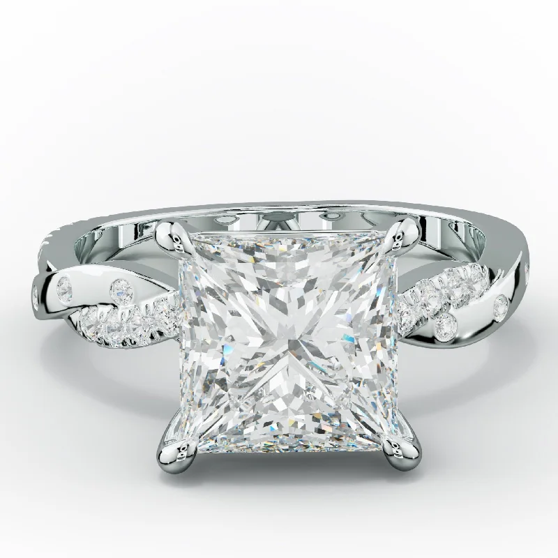 Mia Princess Cut Diamond Engagement Ring