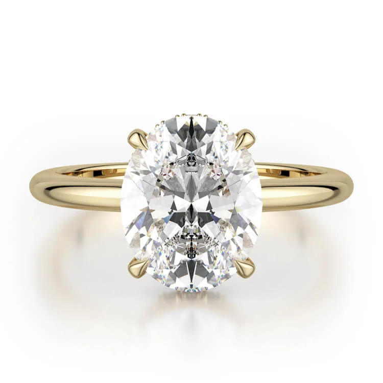 Michael M Crown Oval-Cut Diamond Solitaire R750-1RD