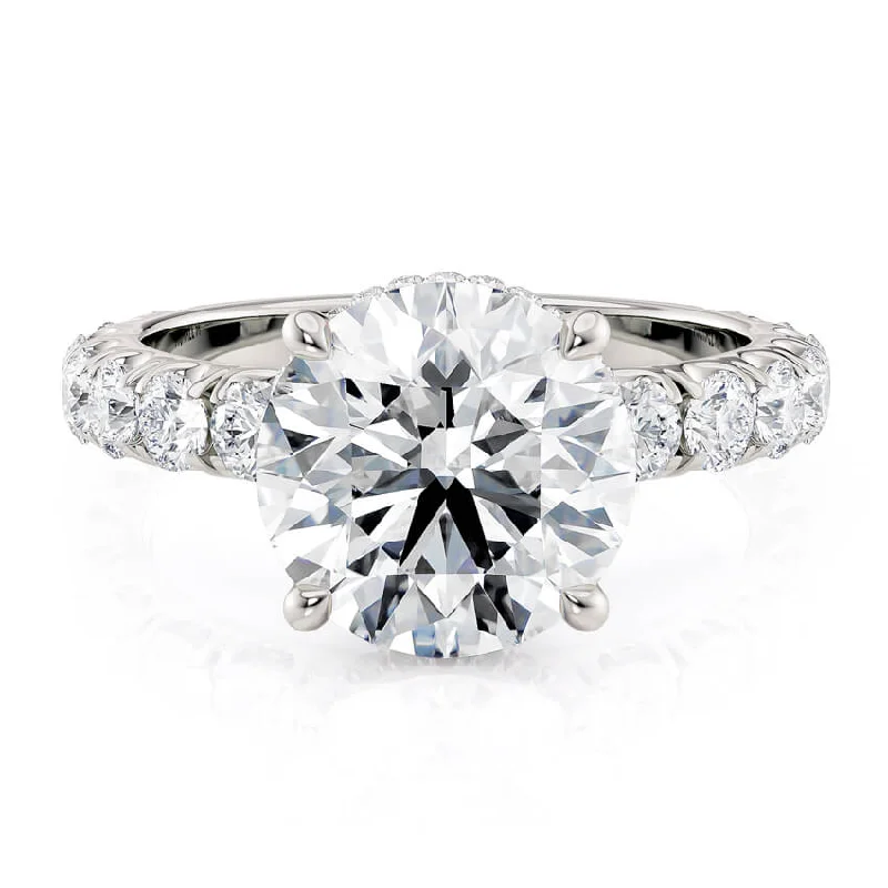 Michael M CROWN Round Center Diamond Engagement Ring R793-3