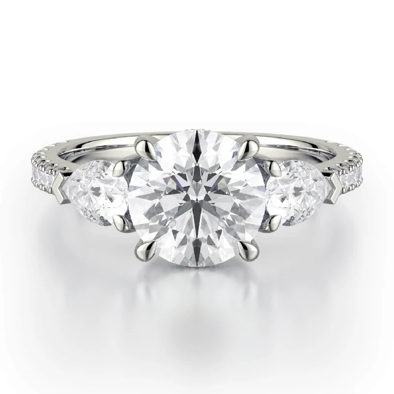 Michael M TRINITY Diamond Engagement Ring R758-2