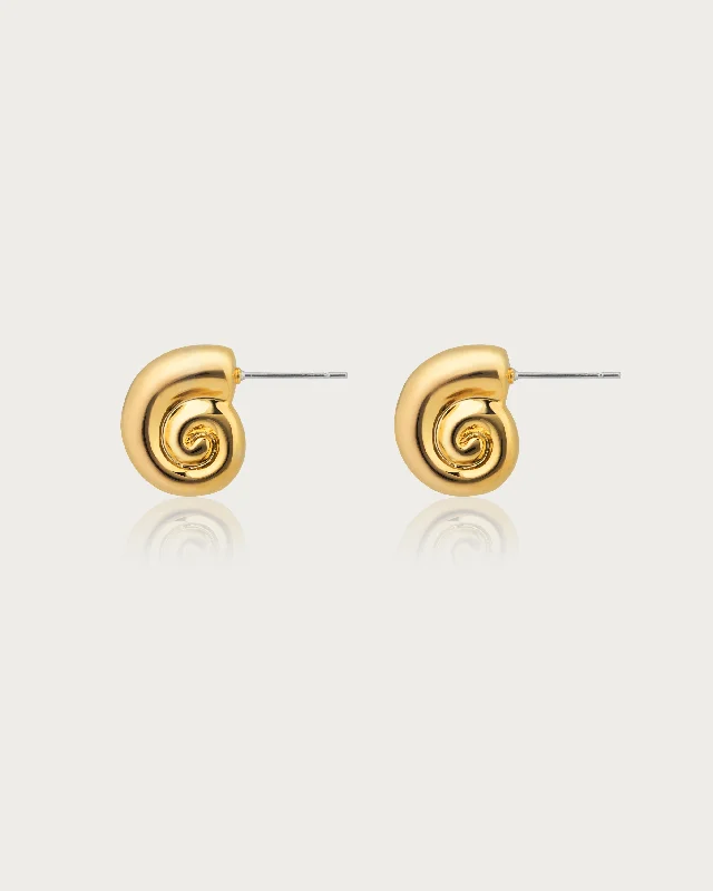 Nautilus Shell Stud Earrings