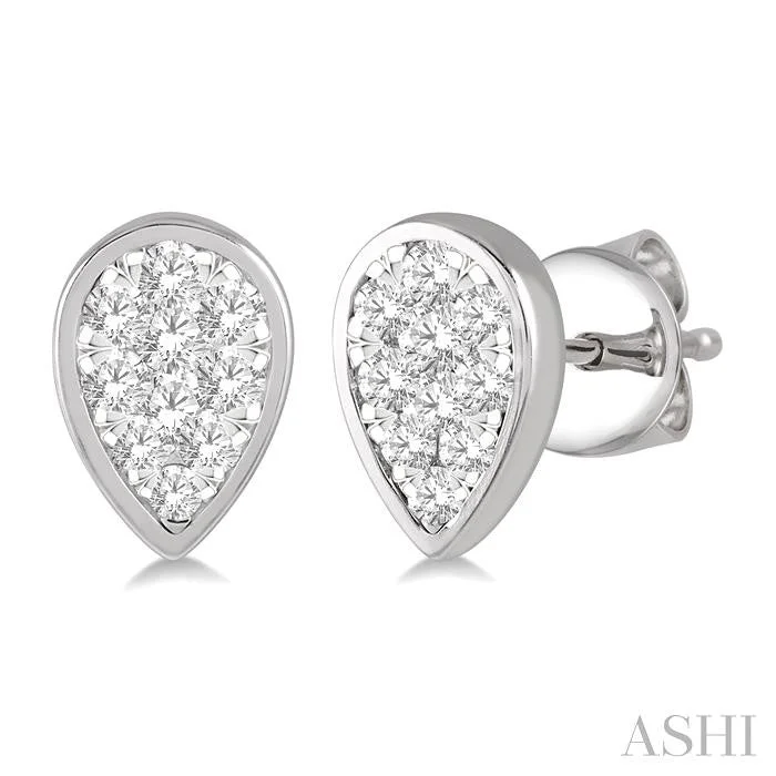 PEAR SHAPE LOVEBRIGHT ESSENTIAL DIAMOND STUD EARRINGS