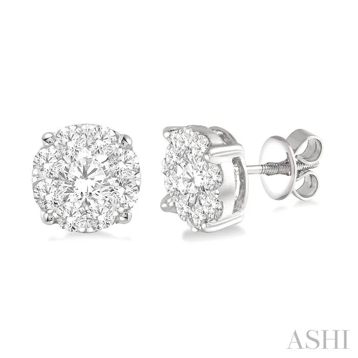 ROUND SHAPE LOVEBRIGHT ESSENTIAL DIAMOND STUD EARRINGS