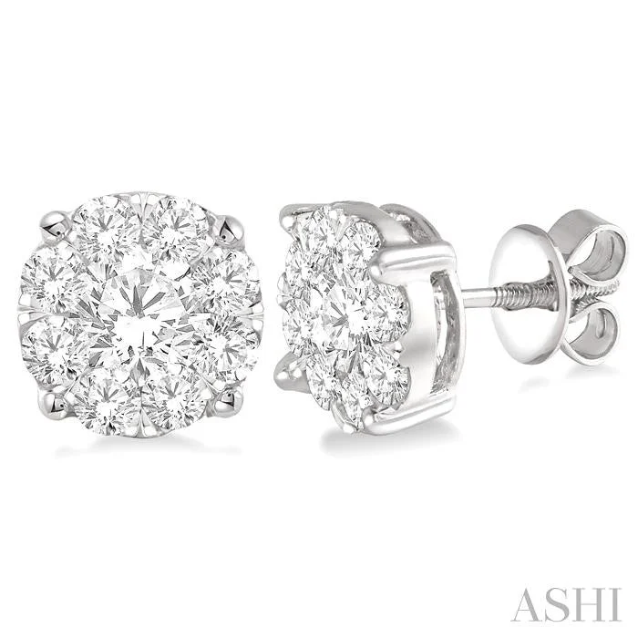 ROUND SHAPE LOVEBRIGHT ESSENTIAL DIAMOND STUD EARRINGS