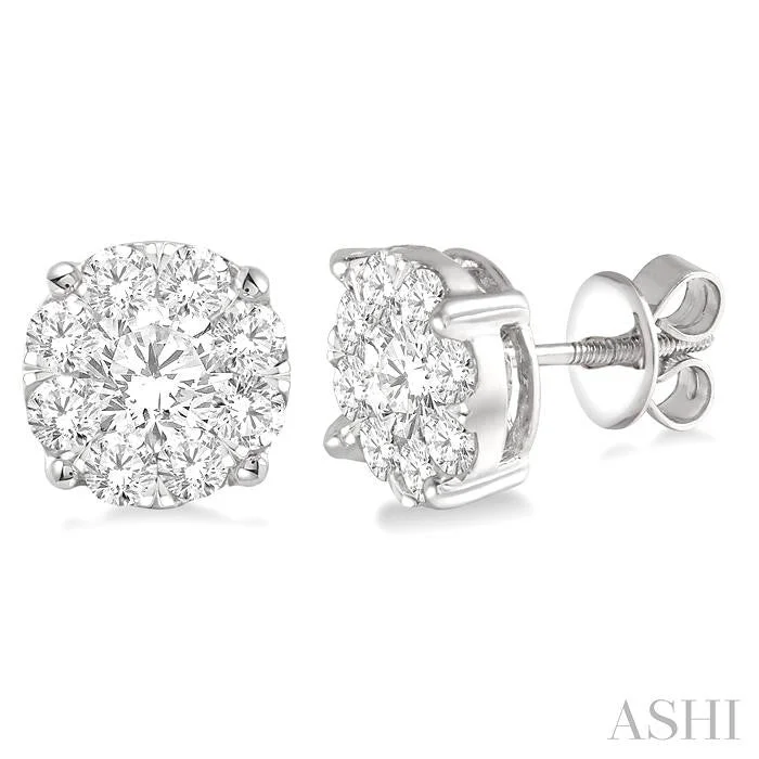 ROUND SHAPE LOVEBRIGHT ESSENTIAL DIAMOND STUD EARRINGS