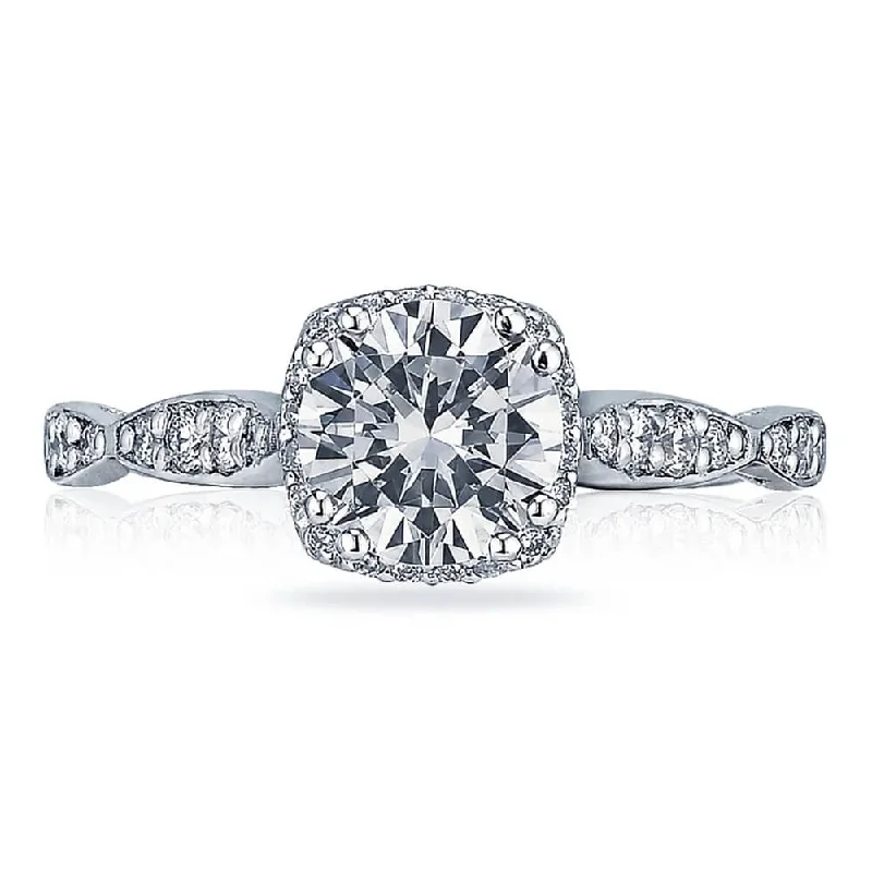 Tacori Dantela Round with Cushion Bloom Engagement Ring 39-2CU65