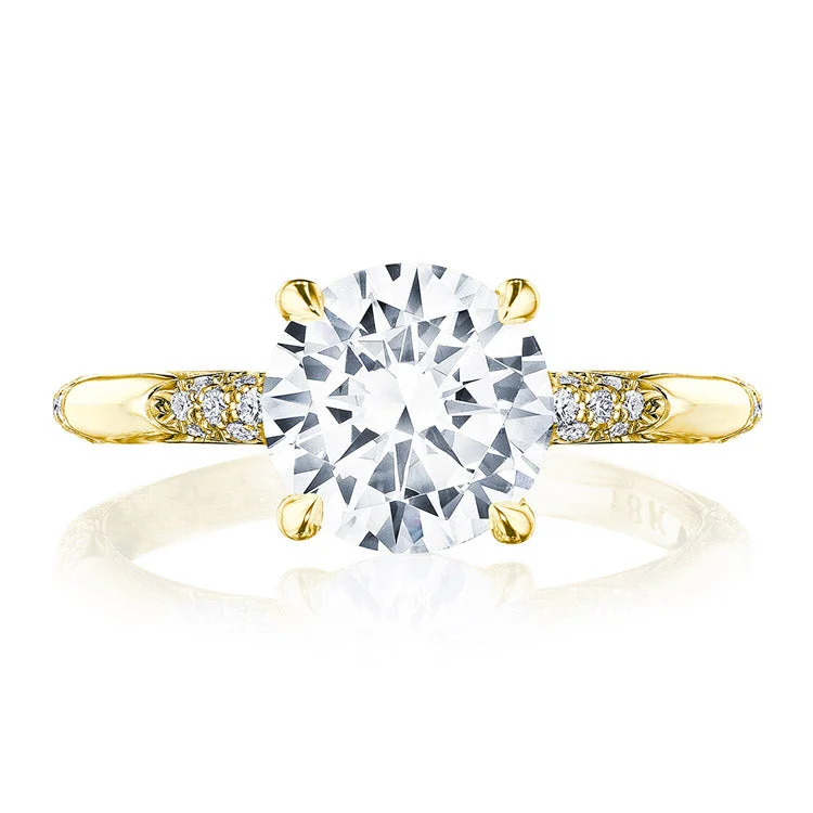 Tacori 18K Yellow Gold 1/2 Way Round Solitaire Engagement Ring HT2582RD75Y