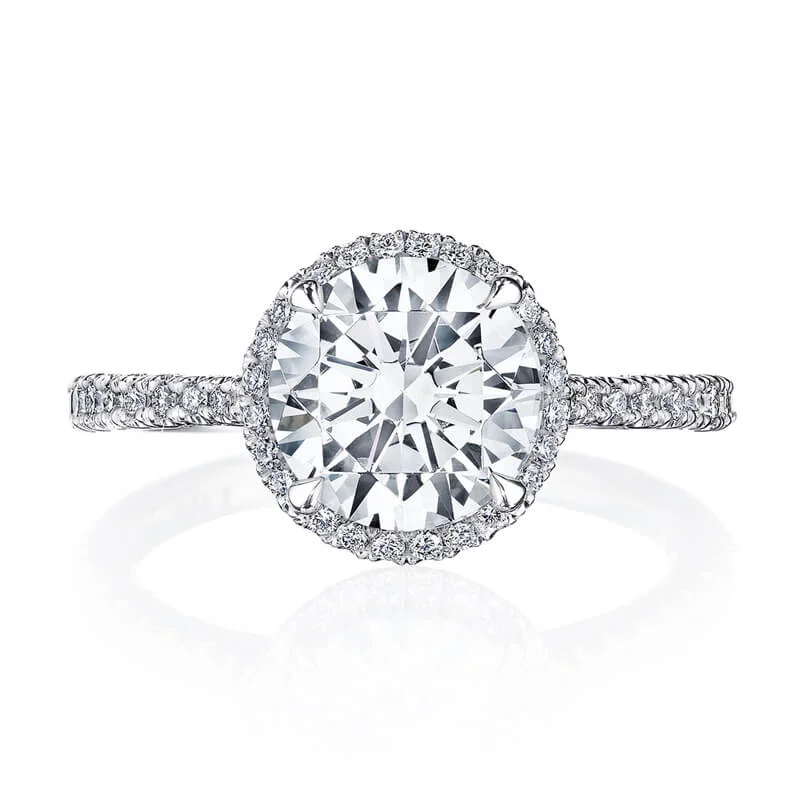 Tacori Platinum 1/2 Way Round Bloom Engagement Ring 267615RD75