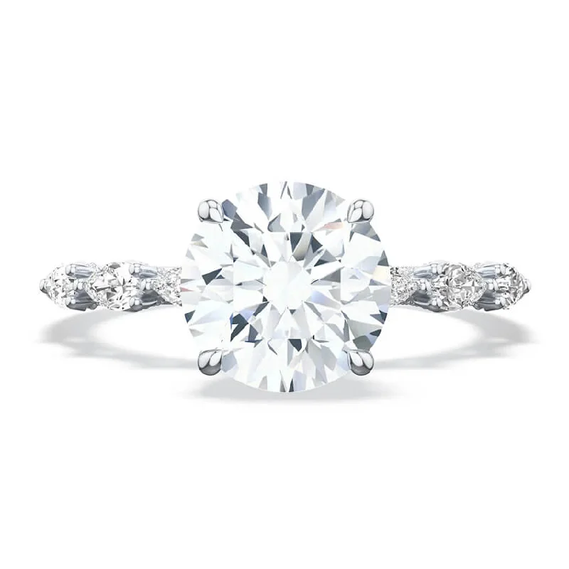 Tacori Platinum Round Solitaire Engagement Ring 2687RD75