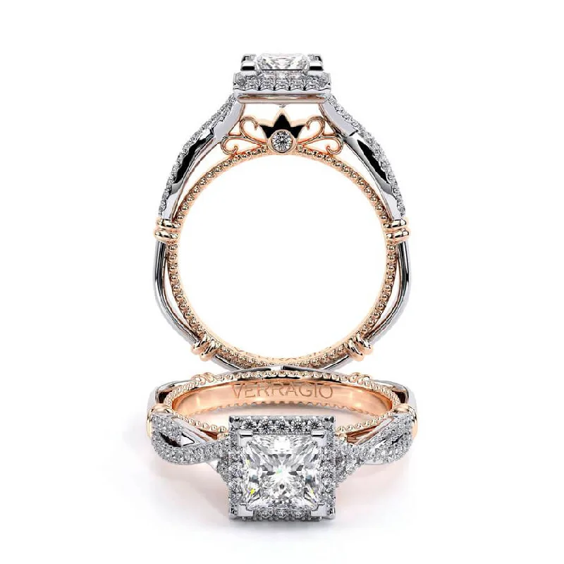 Verragio 14K Two-Tone Princess Diamond Engagement Ring Parisian-106P