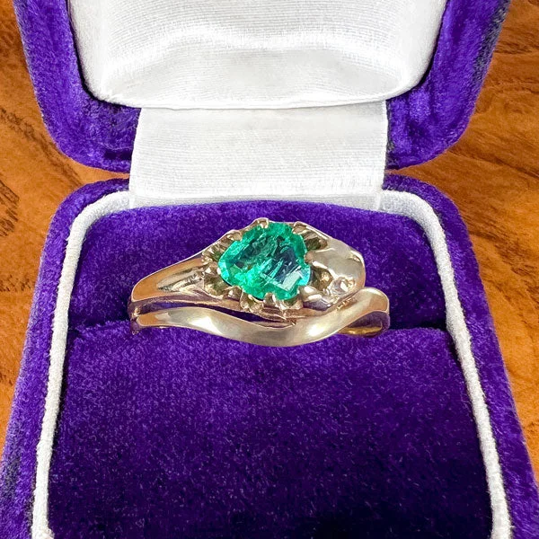 Victorian Emerald Snake Ring, 0.50ct