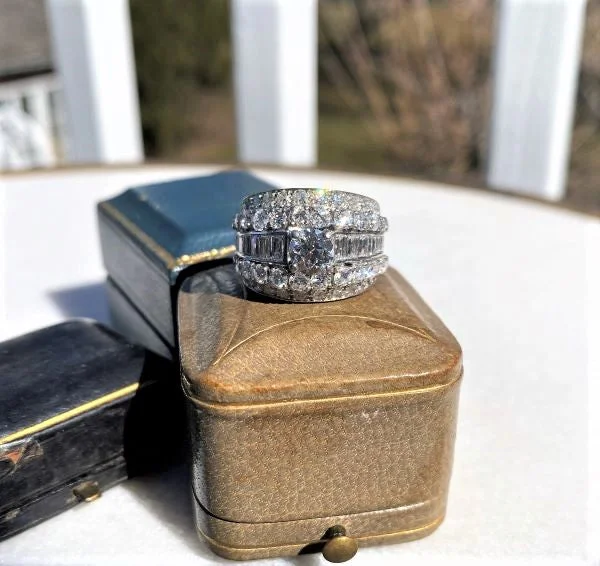 Vintage Wide Diamond Ring