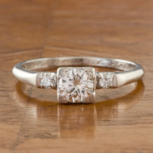 Vintage Engagement Ring, RBC. 0.40ct.