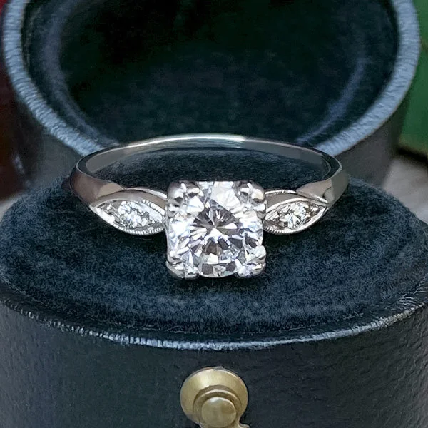 Vintage Engagement Ring, RBC 0.75ct.