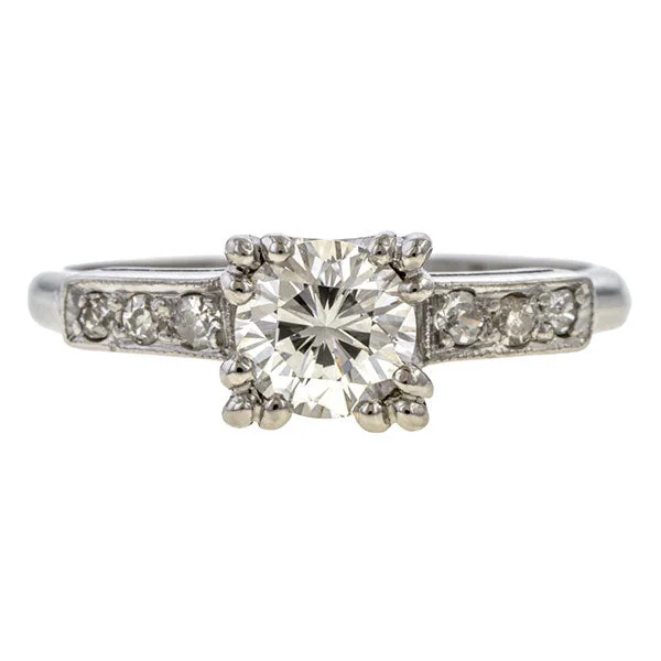 Vintage Engagement Ring, RBC 0.75ct.