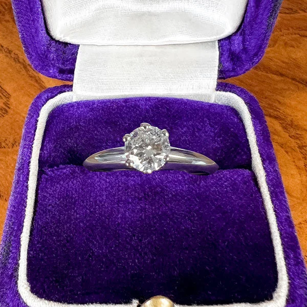 Vintage Tiffany & Co Diamond Solitaire Engagement Ring, RBC 0.50ct.