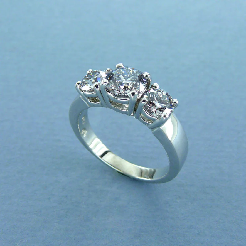 Three Stone Diamond Engagement Ring