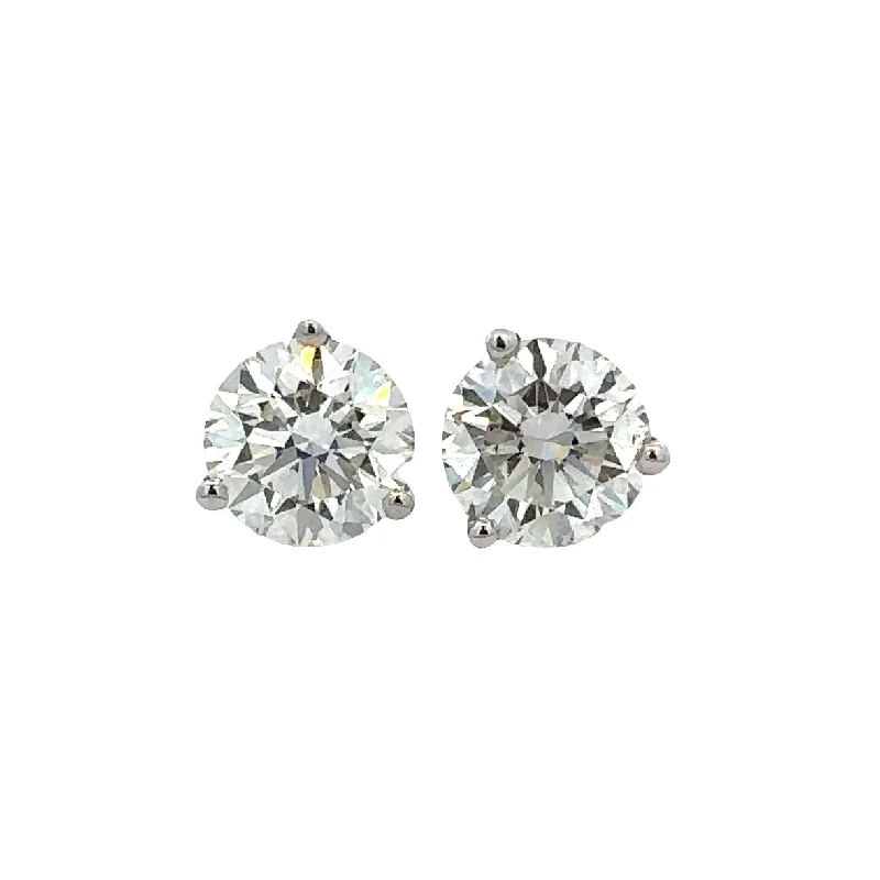 3.0 CTW Diamond Stud Earrings in White Gold