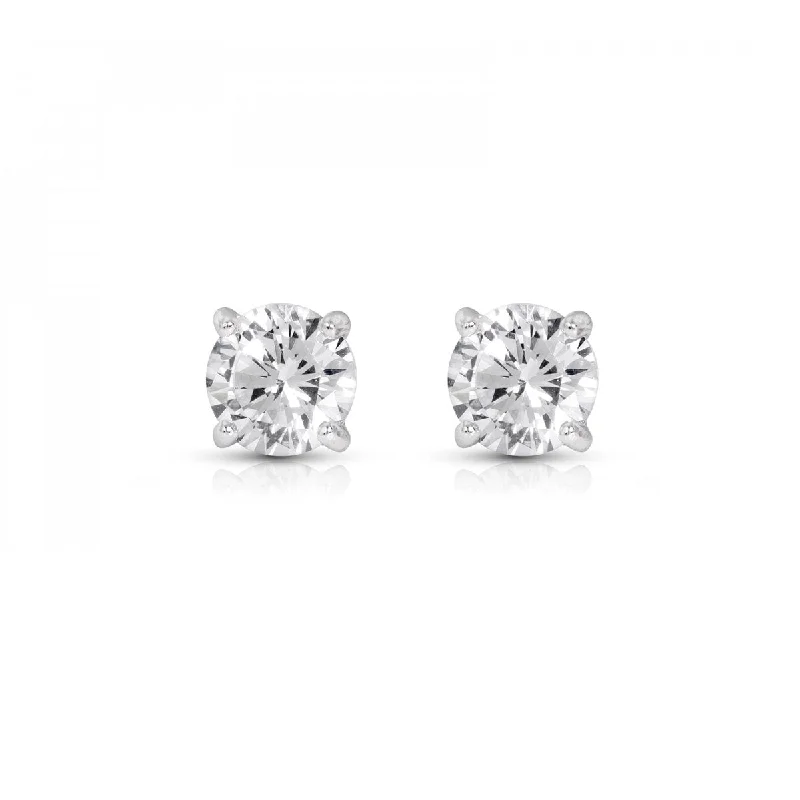 Classic 4-Prong Diamond Stud Earrings - 1.00 twt