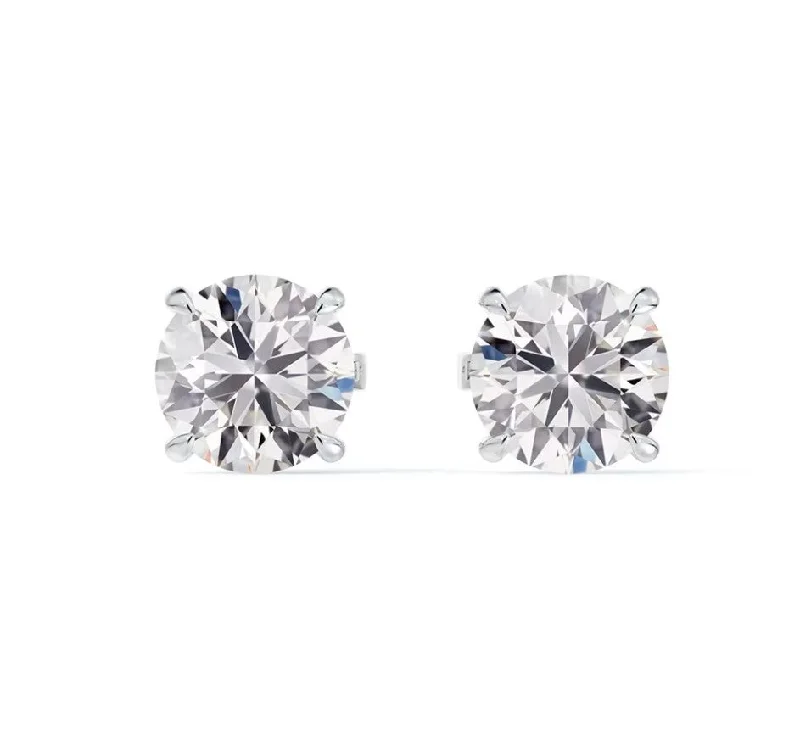 Classic Four Prong Diamond Stud Earrings