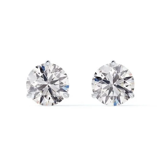 Classic Three Prong 0.80CT Diamond Stud Earrings