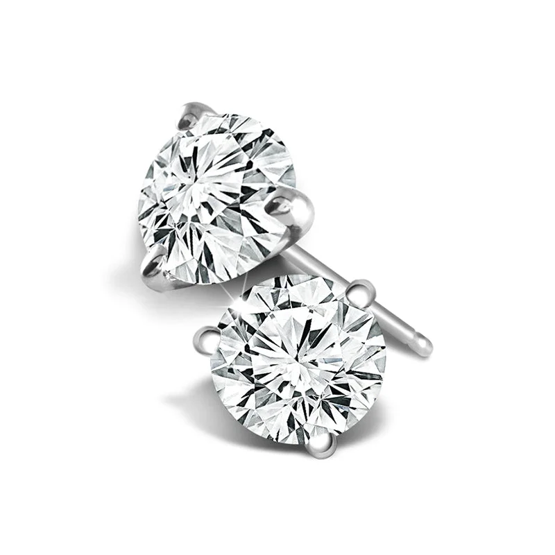 14K White Gold 1ctw Diamond Martini Stud Earrings