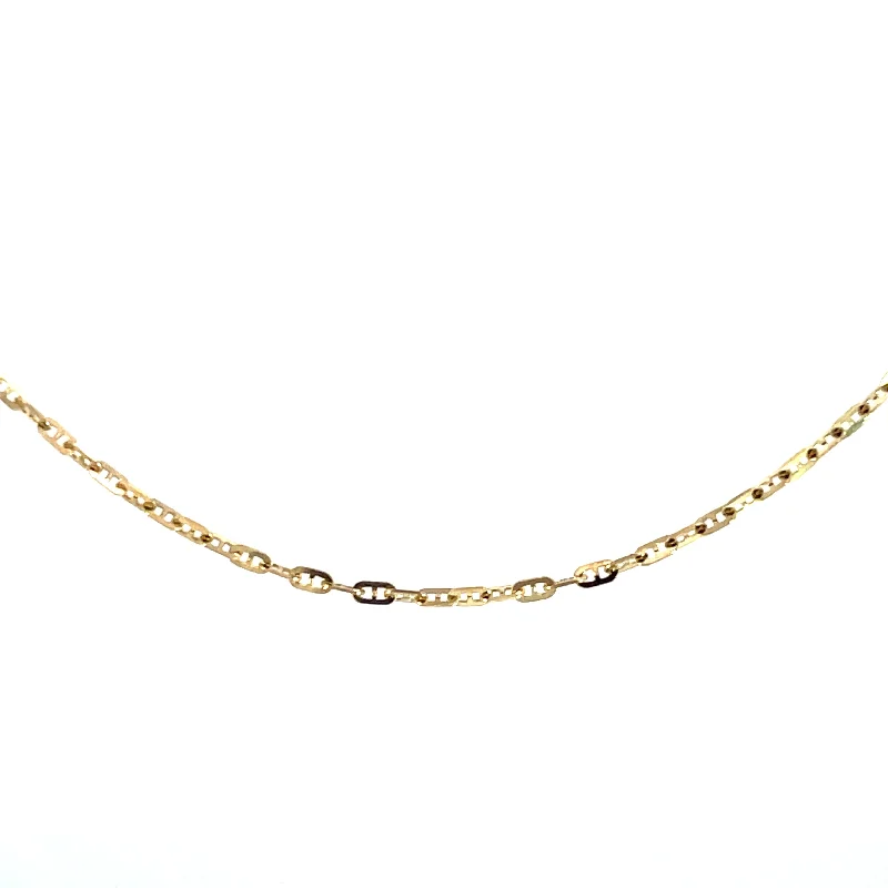 10K Yellow Gold 1.7mm Mini Anchor Link Chain