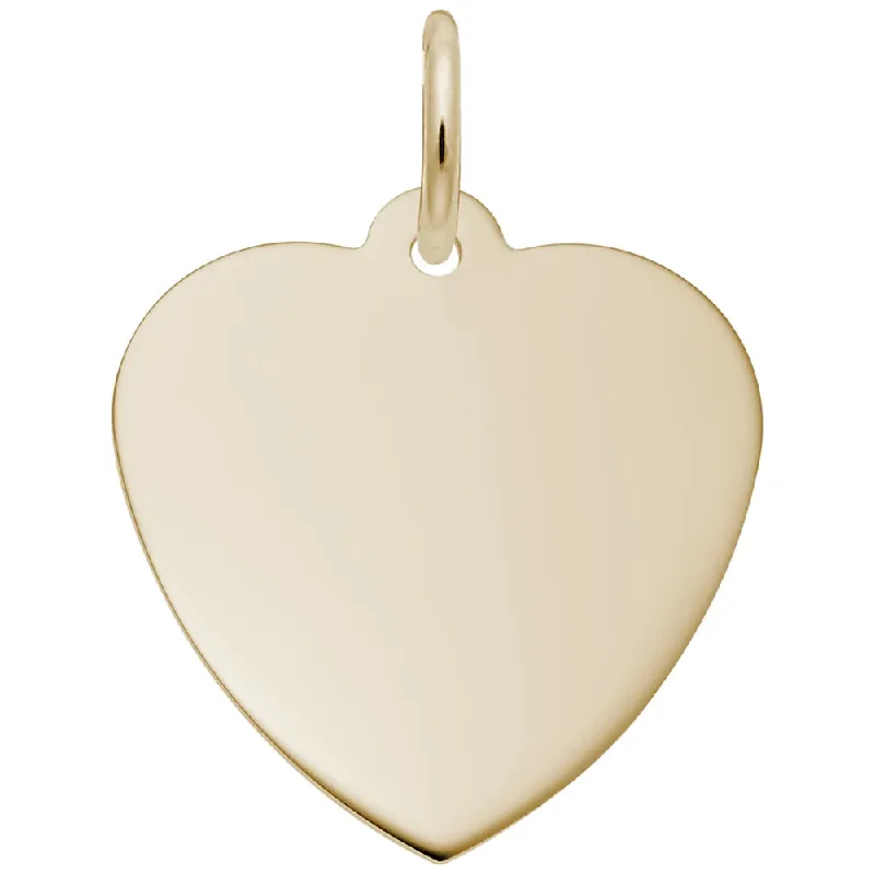 10K Yellow Gold Heart Charm