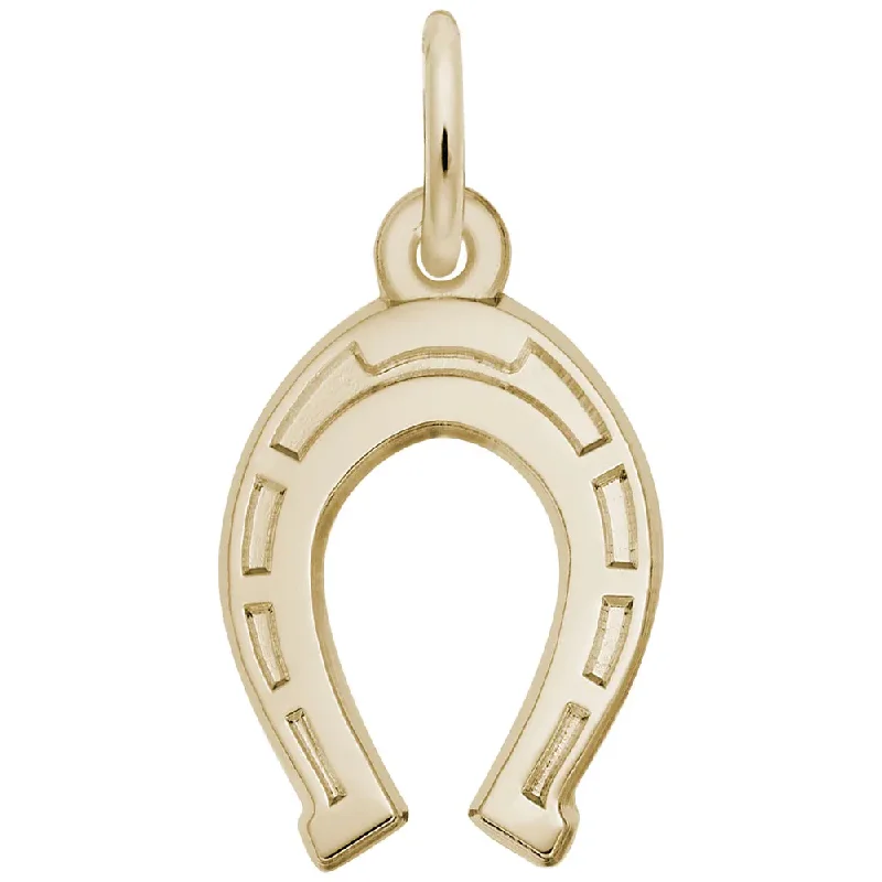 10K Yellow Gold Horseshoe Charm