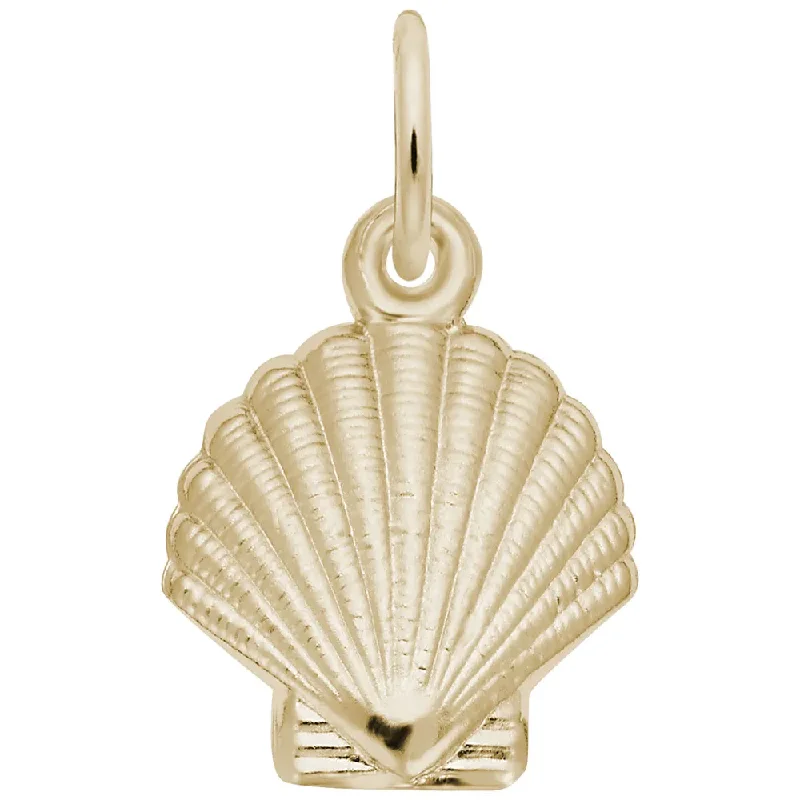 10K Yellow Gold Shell Charm