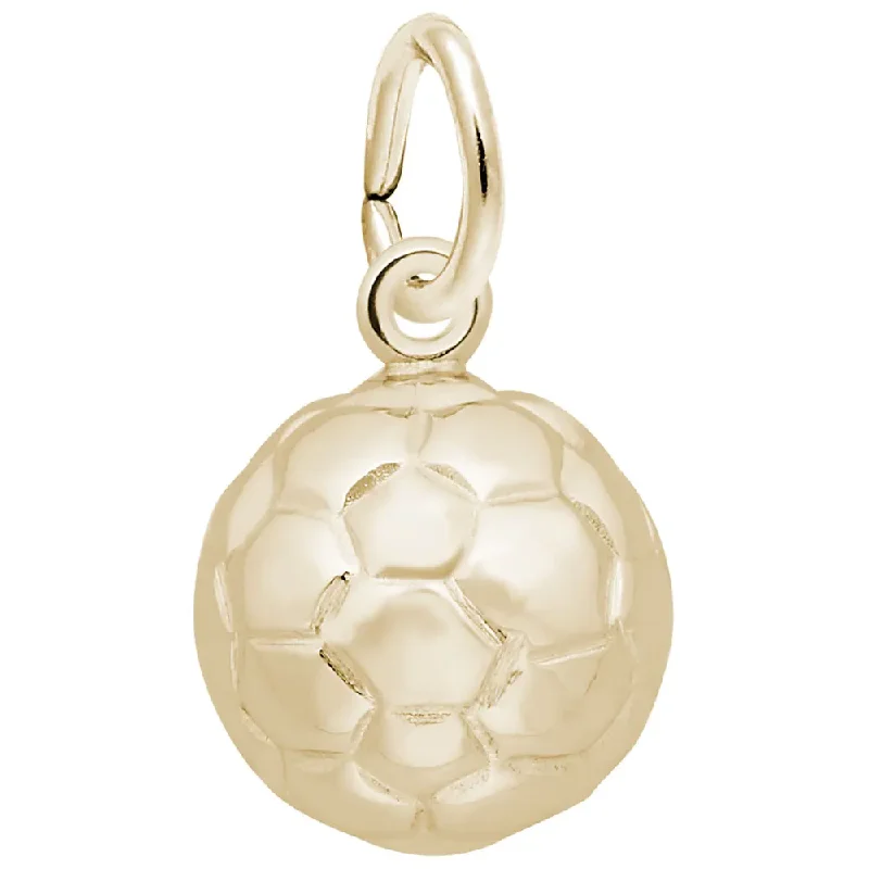 10K Yellow Gold Soccerball Charm