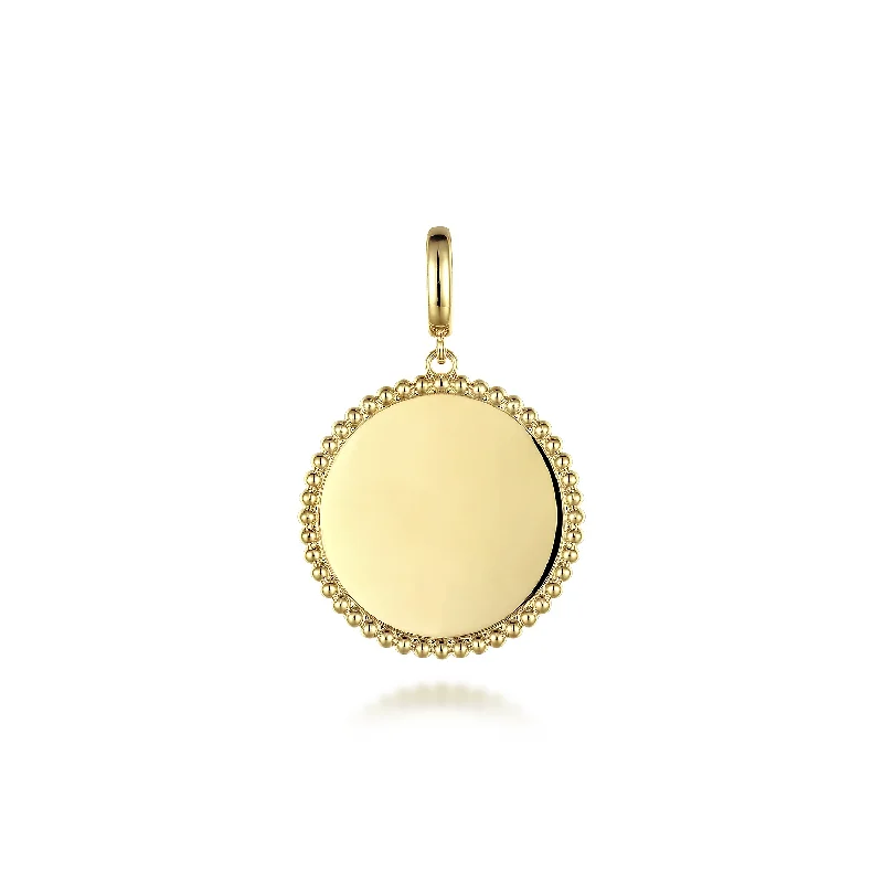 14kt Round Engravable Medallion