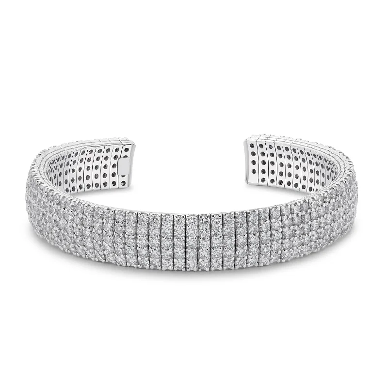 18K WHITE GOLD CUFF