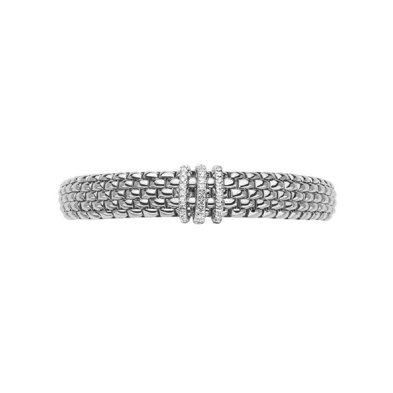 18K White Gold Diamond FOPE Flex'It Panorama