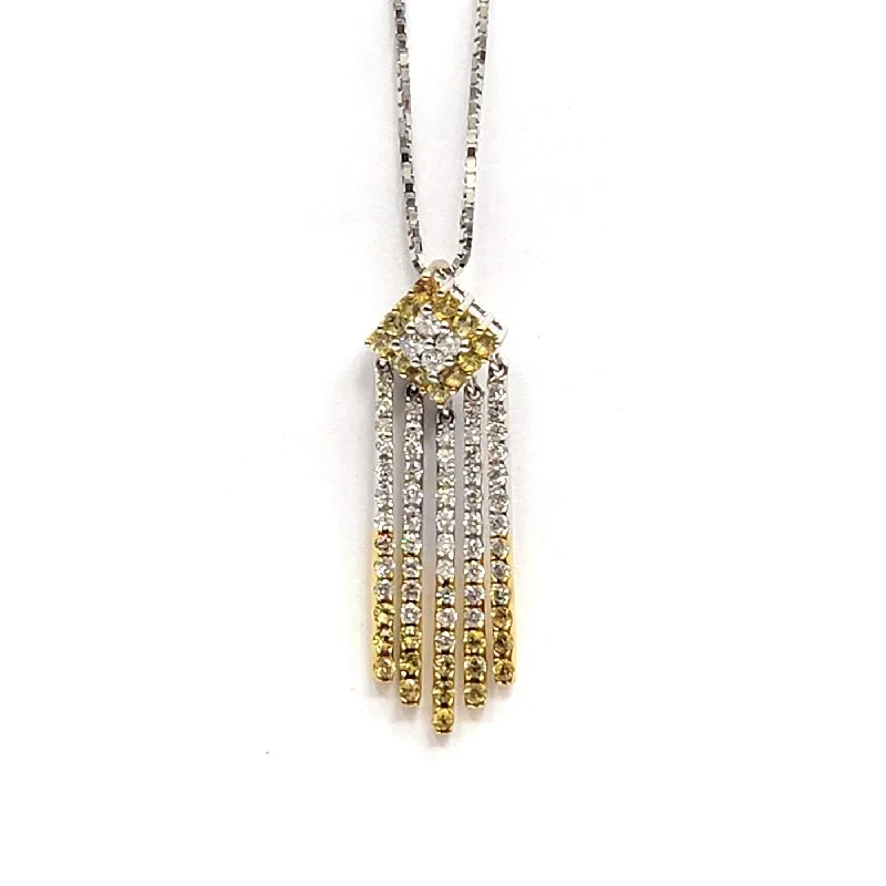 18K YELLOW SAPPHIRE DIAMOND PENDANT