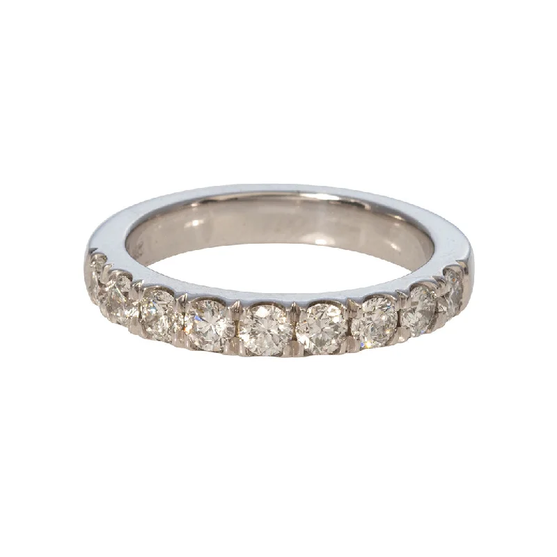 .80ctw Diamond Pavé 14K White Gold Halfway Band