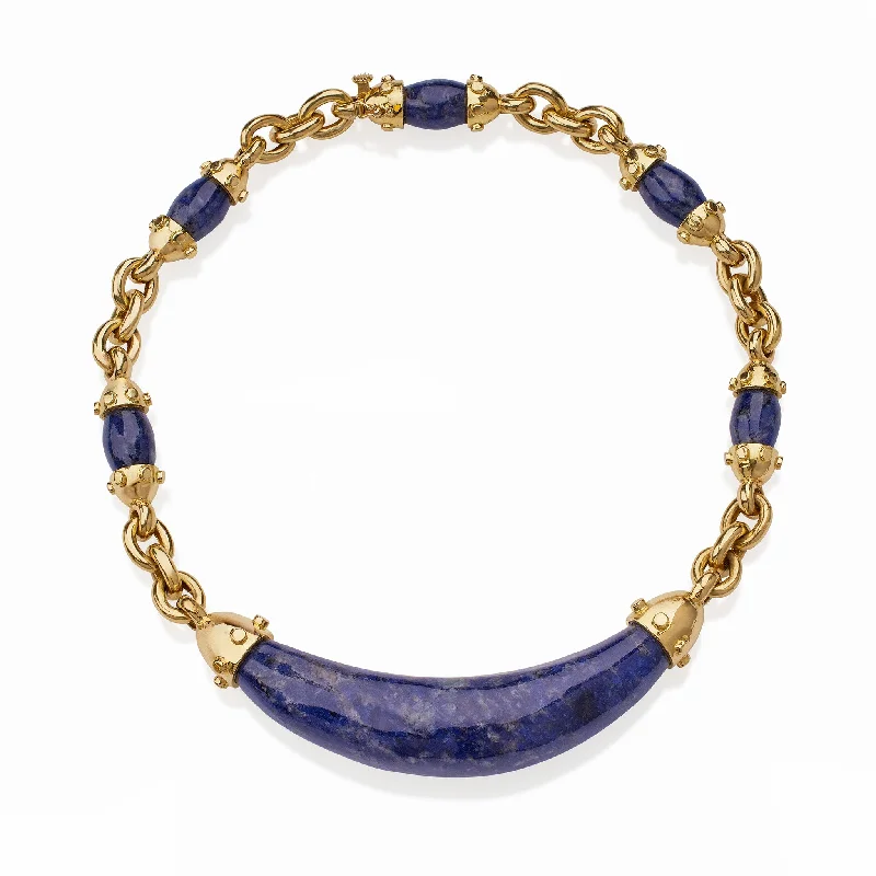 Aldo Cipullo for Cartier 18K Gold and Sodalite "Rounds" Necklace