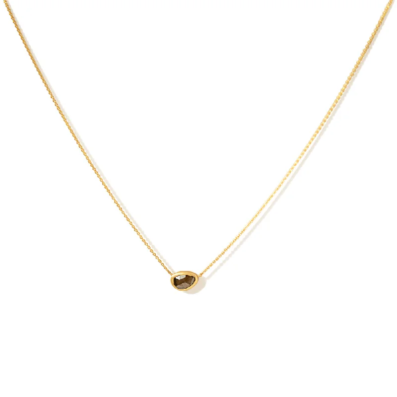 amorphous champagne diamond necklace